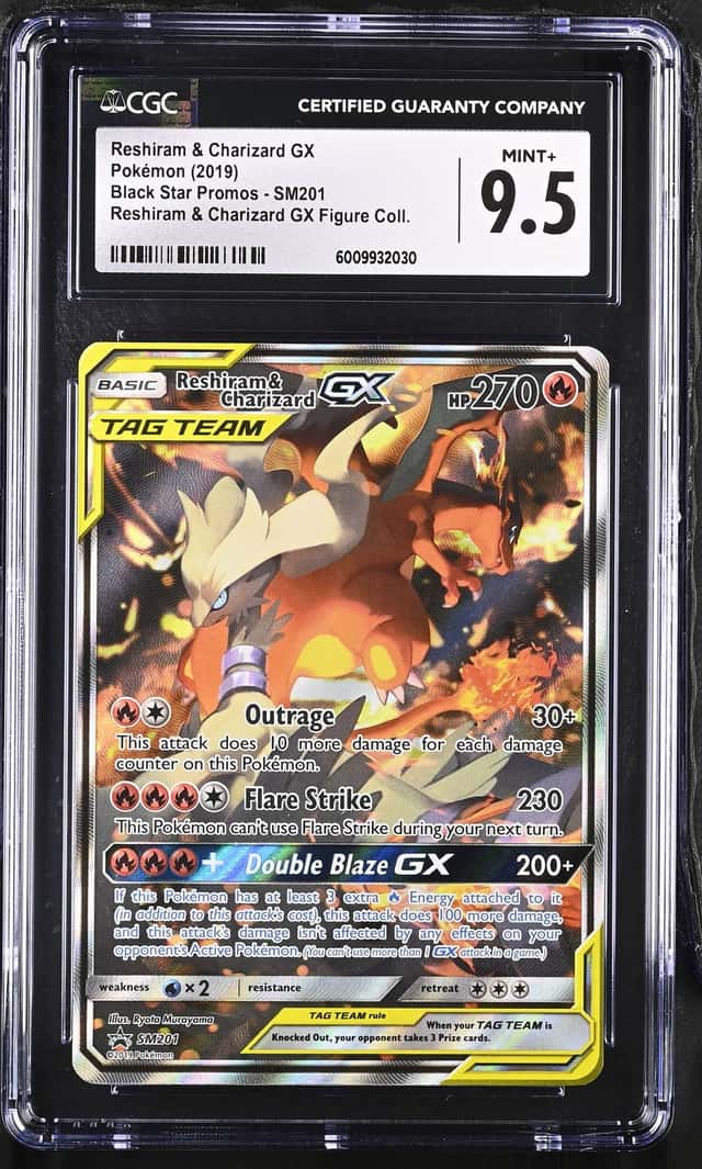 Reshiram & Charizard GX (SM201) - CGC 9.5 - 2019 Black Star Promo Pokémon
