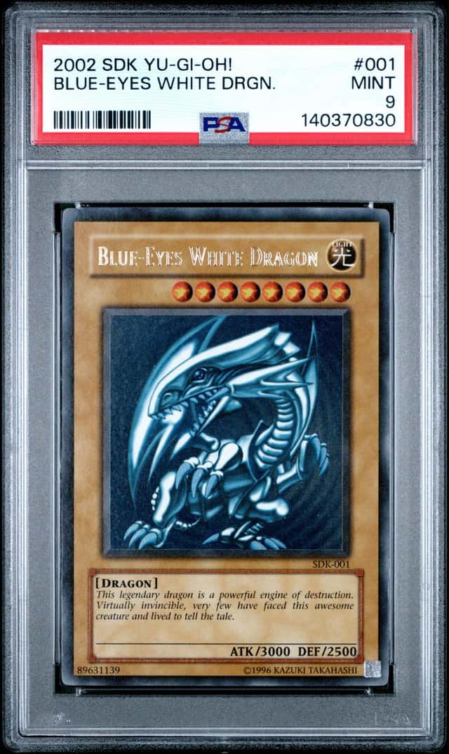 Blue Eyes White Dragon SDK-001 Ultra Rare Unlimited Yugioh PSA 9 Mint *830