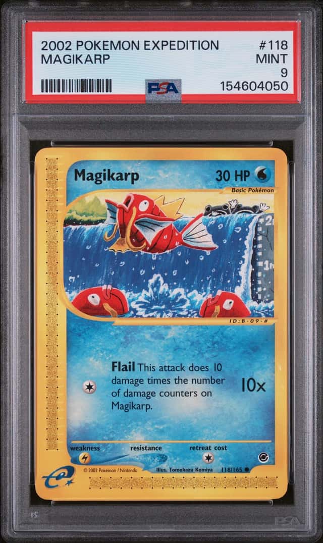 MAGIKARP 2002 POKEMON EXPEDITION 118/165 COMMON PSA 9 B Q7872