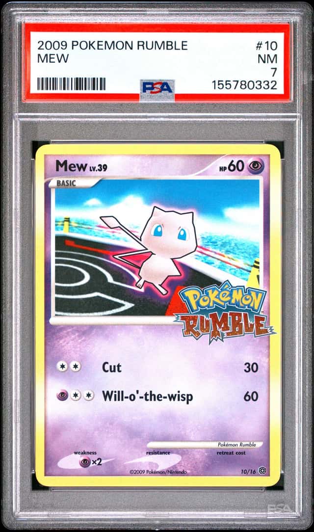 Pokemon Card PSA 7 Mew 10/16 Rumble Regular
