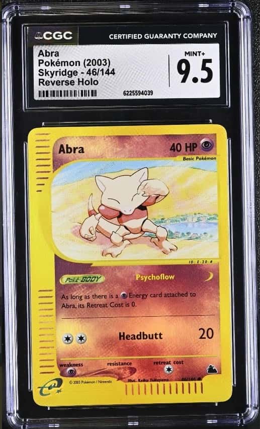 Pokémon Abra 2003 Skyridge #46/144 Reverse Holo CGC 9.5