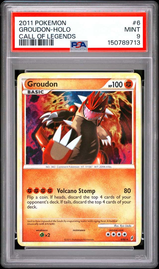 Pokemon 2011 Groudon 6/95 Holo Call of Legends PSA 9