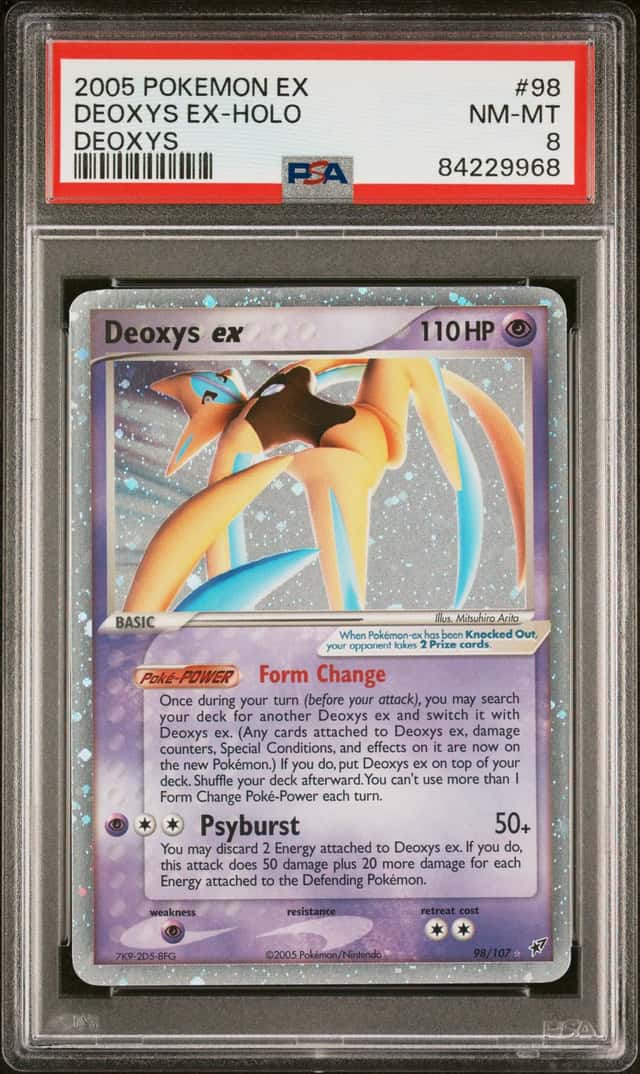 Pokemon 2005 Deoxys EX 98/107 Holo Rare EX Deoxys PSA 8