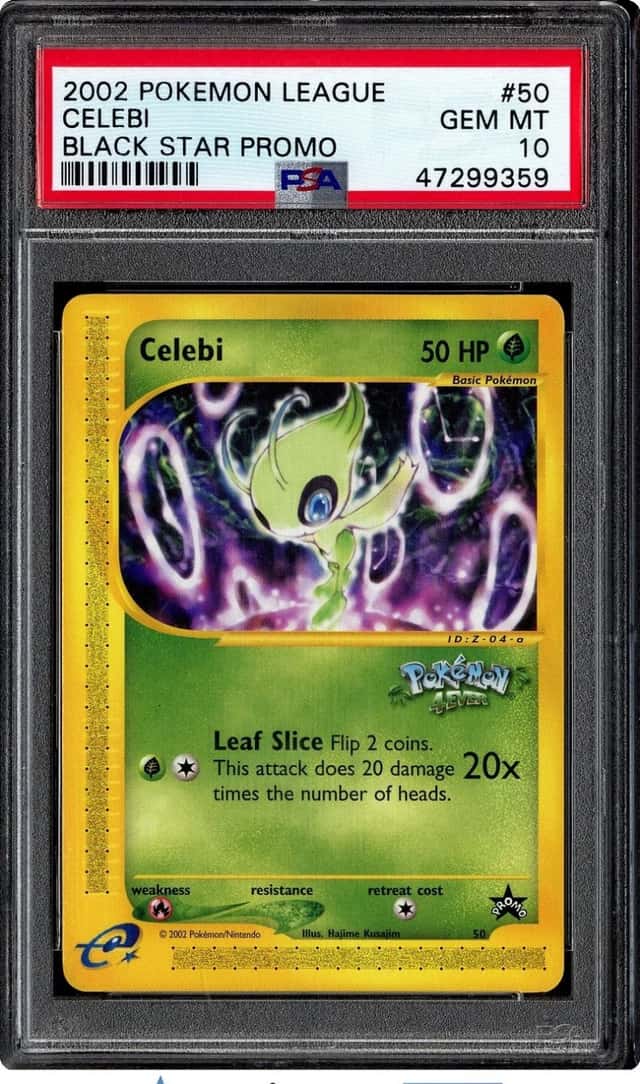 Pokemon 2002 Celebi 50 Holo Black Star Promo Pokemon League GEM MINT PSA 10