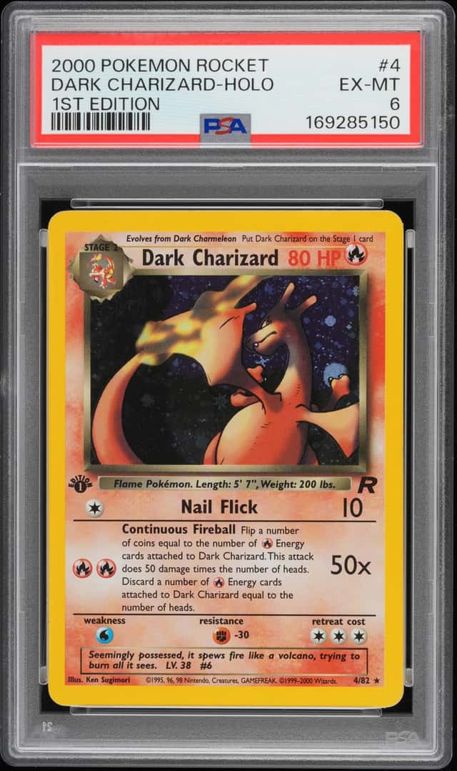 2000 Pokemon Rocket 1st Edition #4 Dark Charizard PSA 6 EX-MT