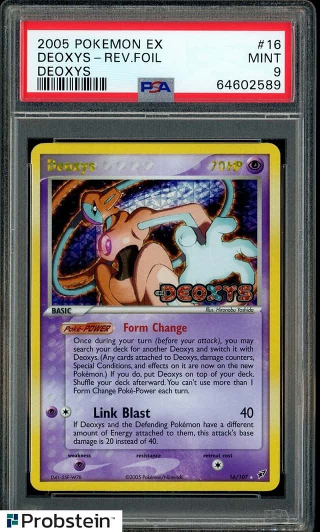 2005 Pokemon Ex Deoxys #16/107 Deoxys [Normal] Reverse Holo Foil PSA 9 POP 121