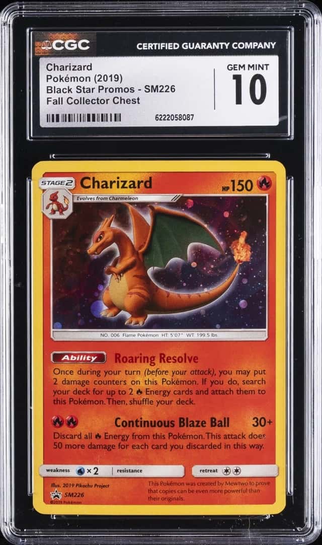 2019 POKEMON SUN & MOON BLACK STAR PROMOS #SM226 CHARIZARD-HOLO CGC 10 GEM MINT