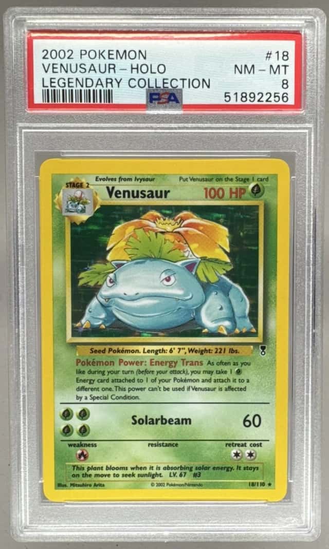 51892256 Venusaur 2002 Pokemon Legendary #18 Holo PSA 8