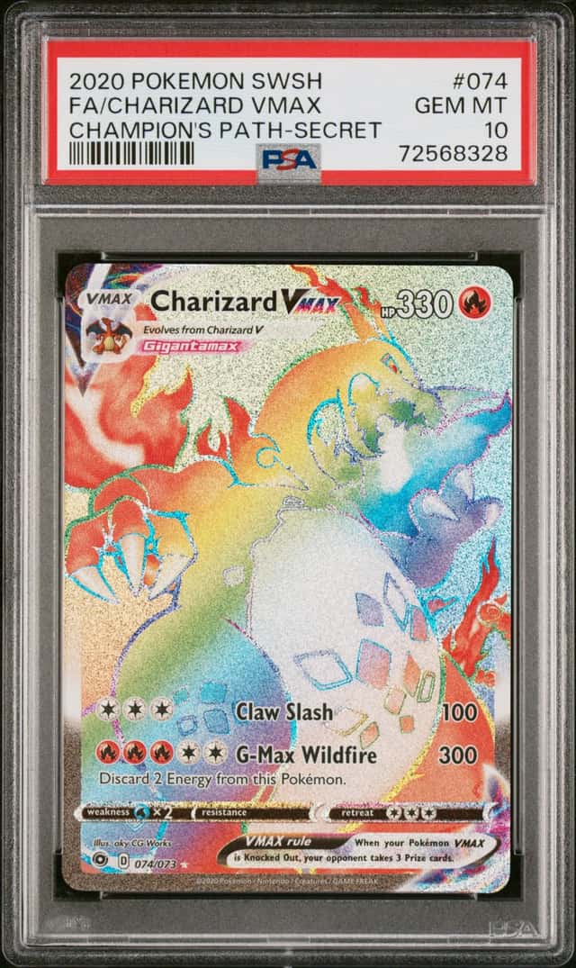 2020 Pokemon SWSH Champion's Path Charizard VM #074/073 PSA 10 GEM MINT