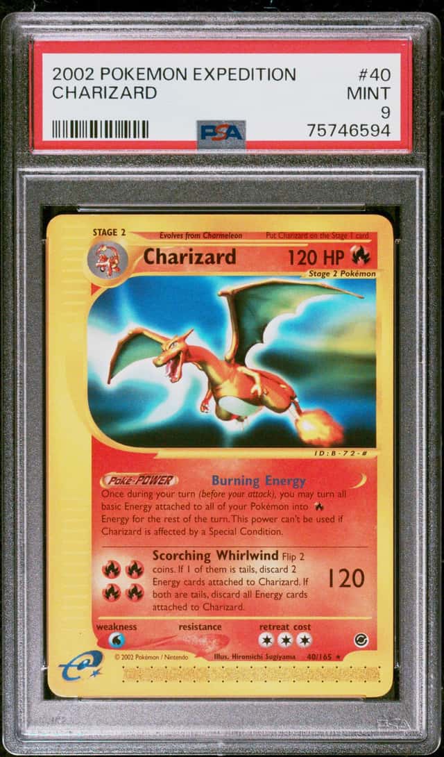 2002 Pokemon Expedition Charizard #40/165 PSA 9
