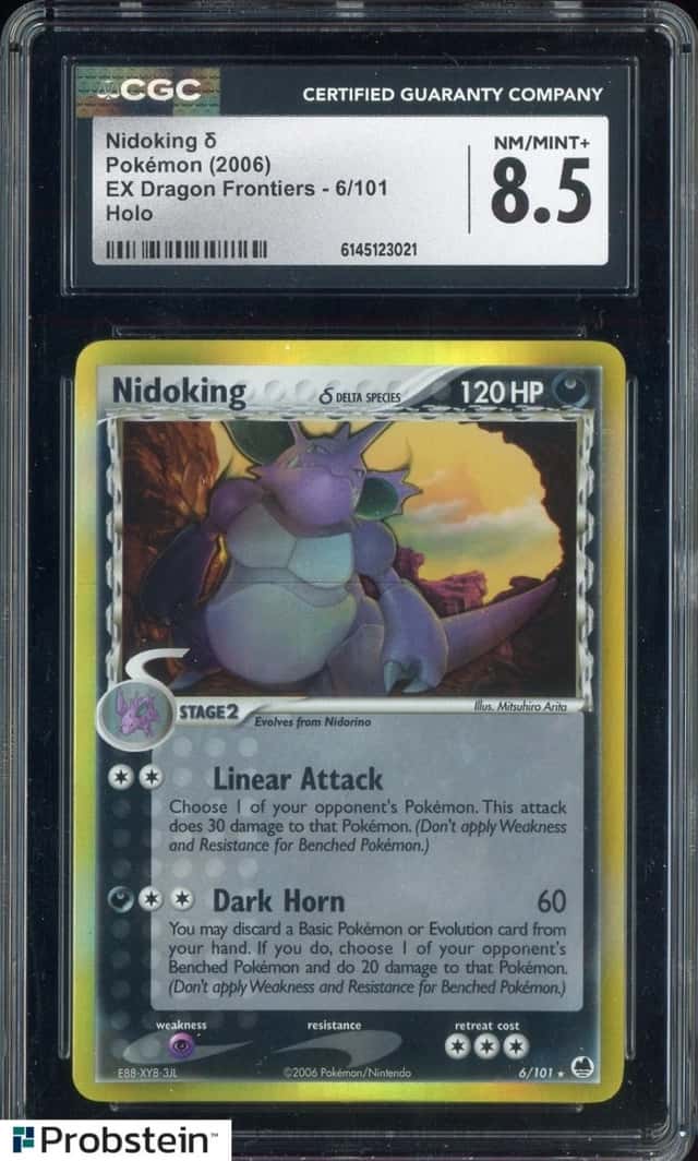 2006 Pokemon EX Dragon Frontiers 6/101 Nidoking Holo CGC 8.5 NM-MT