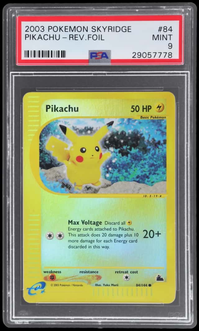 2003 Pokemon Skyridge Reverse Holo Pikachu #84