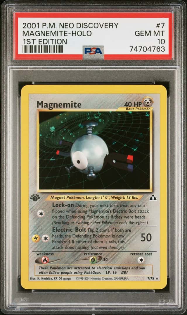 2001 Pokemon Neo Discovery 1st Edition Holo Magnemite #7