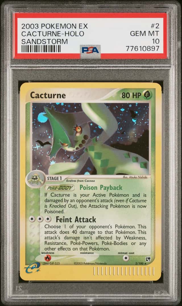 2003 Pokemon Ex Sandstorm Holo Cacturne #2