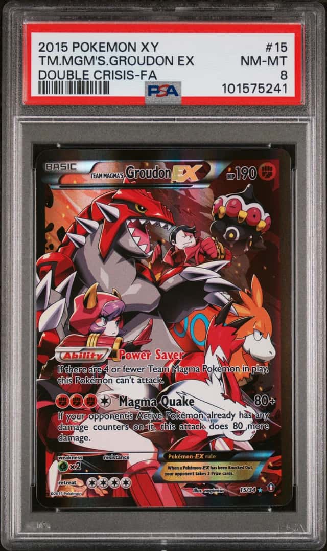 2015 Pokemon XY Double Crisis Team Magma’S Groudon Ex #15