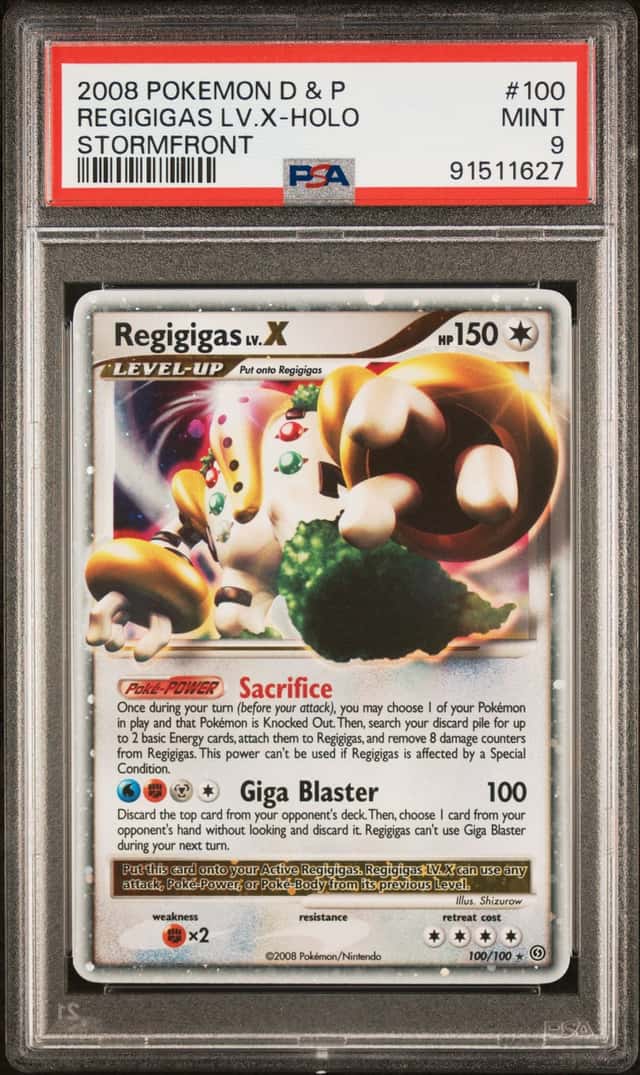 2008 Pokemon Diamond and Pearl Stormfront Holo Regigigas Lv X #100