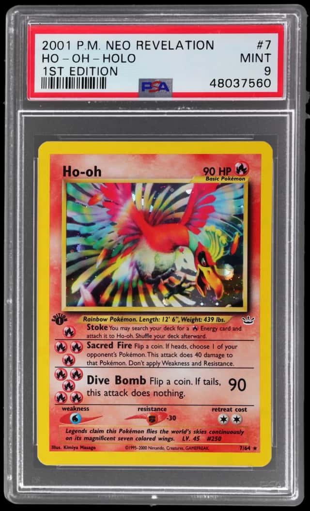 2001 Pokemon Neo Revelation 1st Edition Holo Ho Oh #7