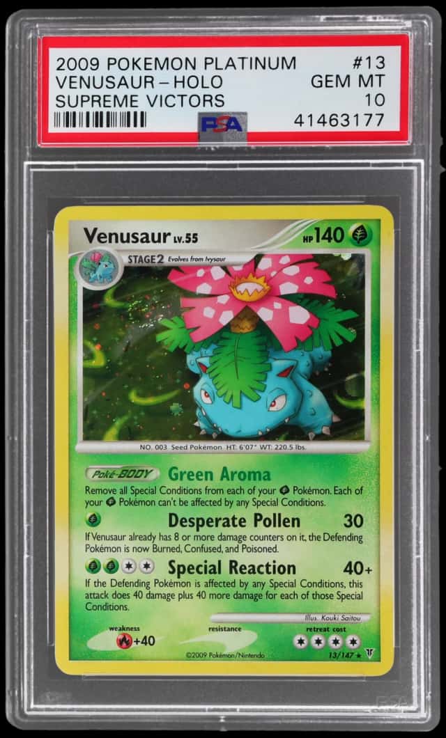 2009 Pokemon Platinum Supreme Victors Holo Venusaur #13