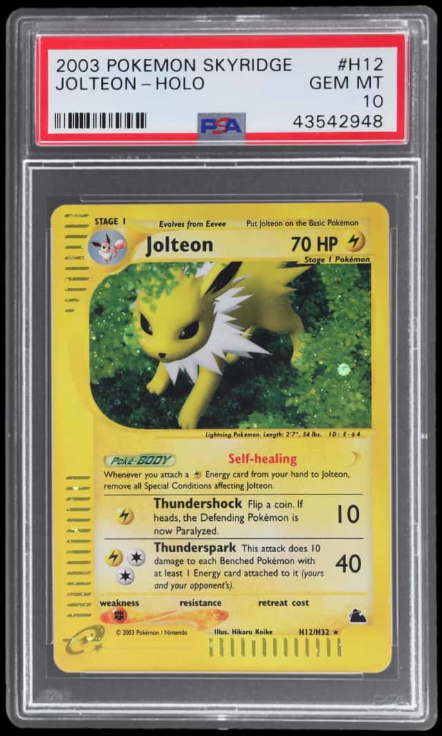2003 Pokemon Skyridge Holo Jolteon #H12