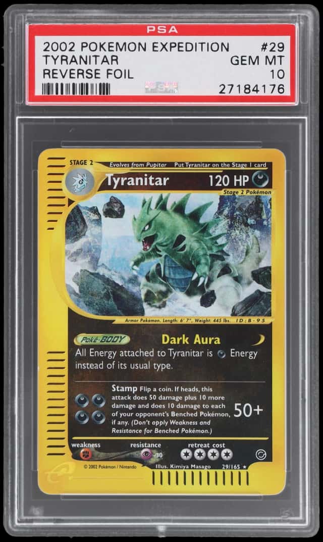 2002 Pokemon Expedition Reverse Holo Tyranitar #29