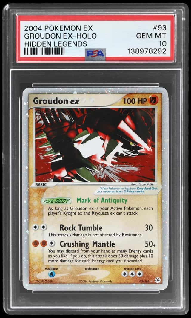 2004 Pokemon Ex Hidden Legends Holo Groudon Ex #93