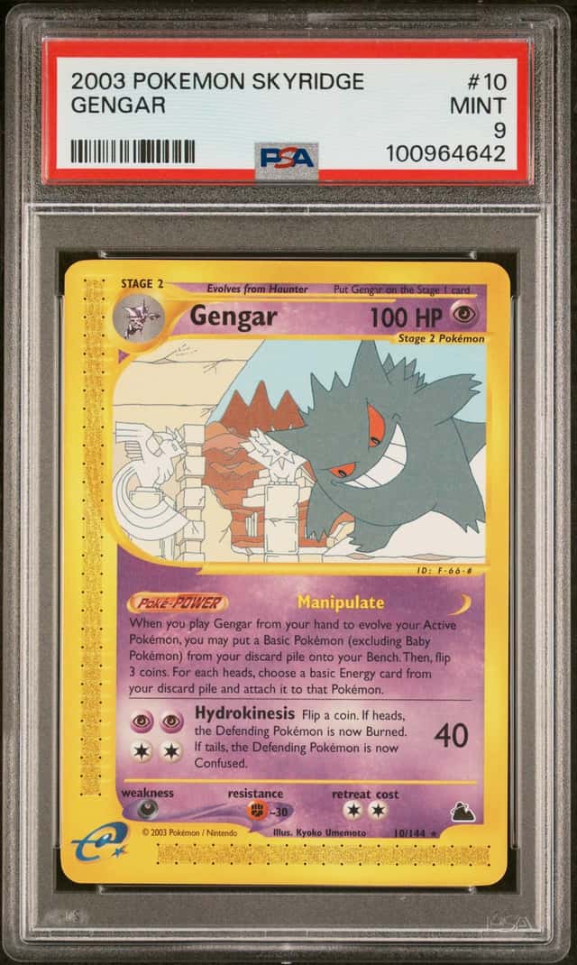 2003 Pokemon Skyridge Gengar #10 PSA 9 MINT