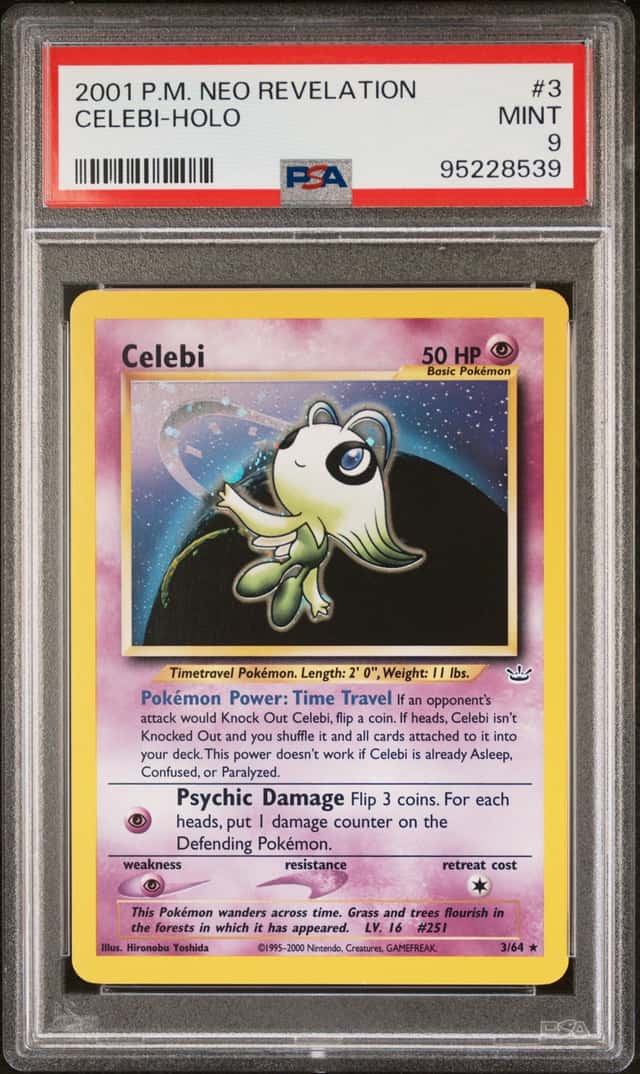 2001 Pokemon Neo Revelation Holo Celebi #3 PSA 9 MINT