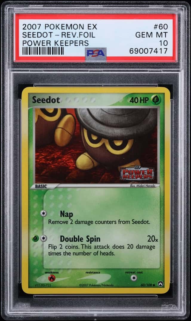 2007 Pokemon EX Power Keepers Reverse Holo Seedot #60 PSA 10 GEM MINT