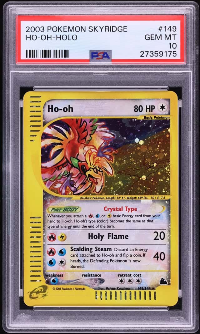2003 Pokemon Skyridge Holo Crystal Ho-Oh #149 PSA 10 GEM MINT