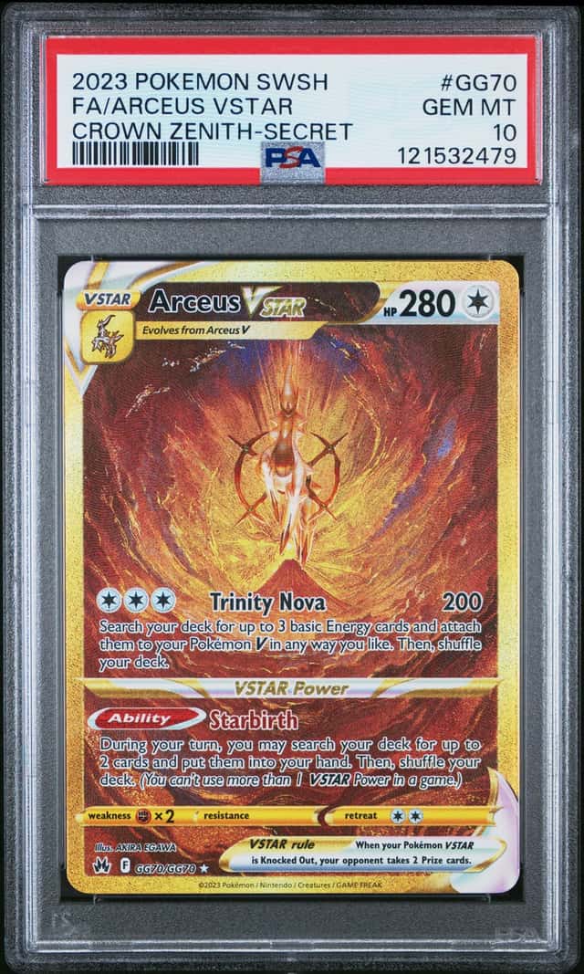 2023 POKEMON SWORD & SHIELD CROWN ZENITH SECRET FULL ART/ARCEUS VSTAR PSA 10