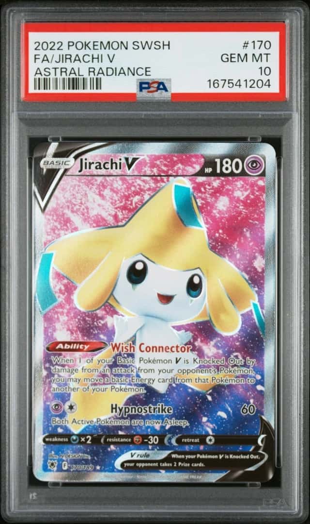2022 POKEMON SWORD & SHIELD ASTRAL RADIANCE #170 FULL ART/JIRACHI V PSA 10