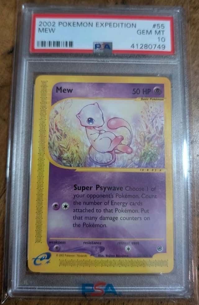 2002 Pokemon Mew 55 PSA 10 Expedition Rare #55 Vintage Graded Pokemon Card