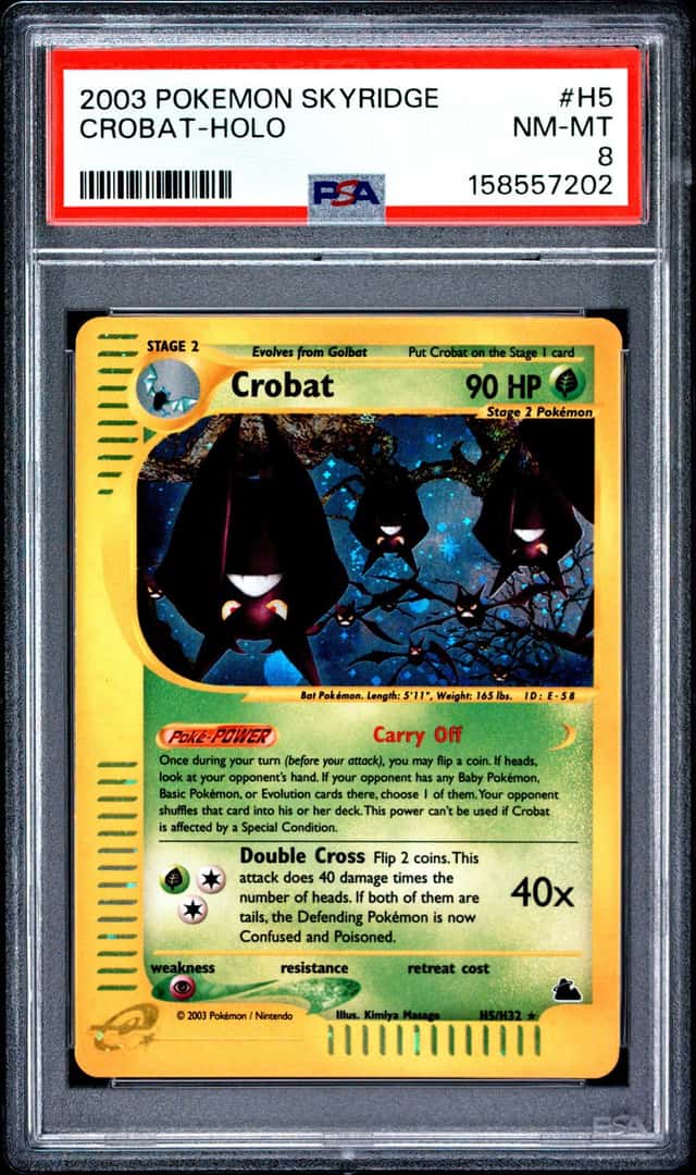 Pokemon Crobat Holo Skyridge H5 PSA 8