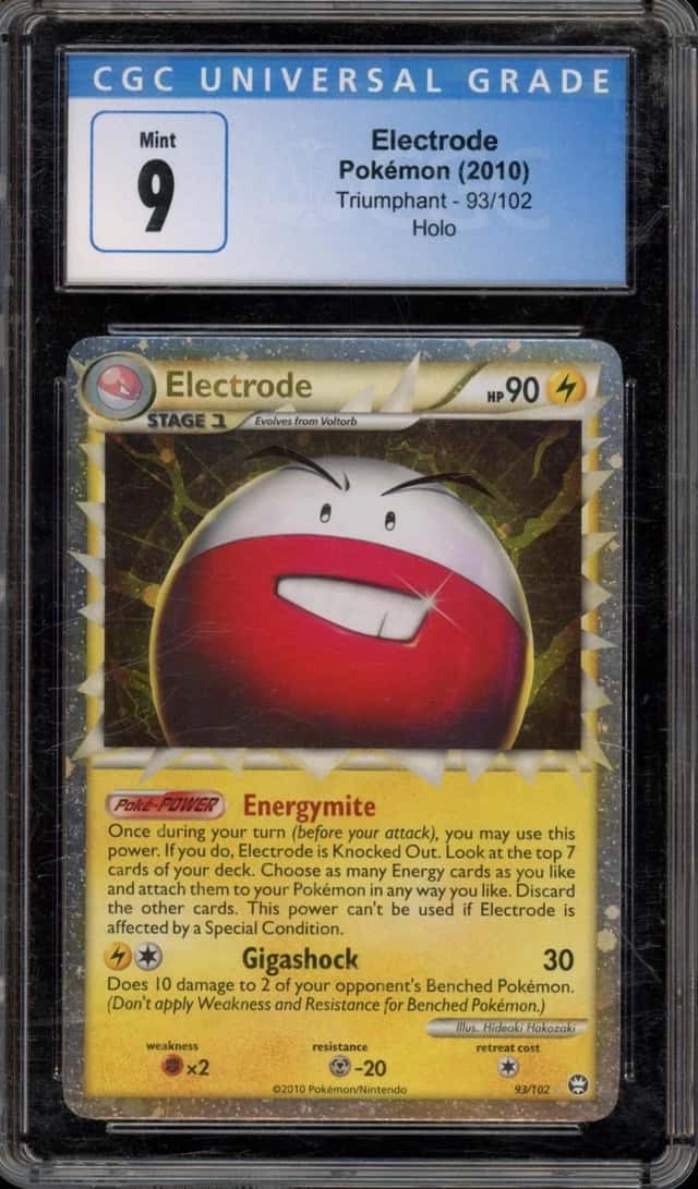 Pokemon Electrode Prime Triumphant 93/102 Holo CGC 9 Mint