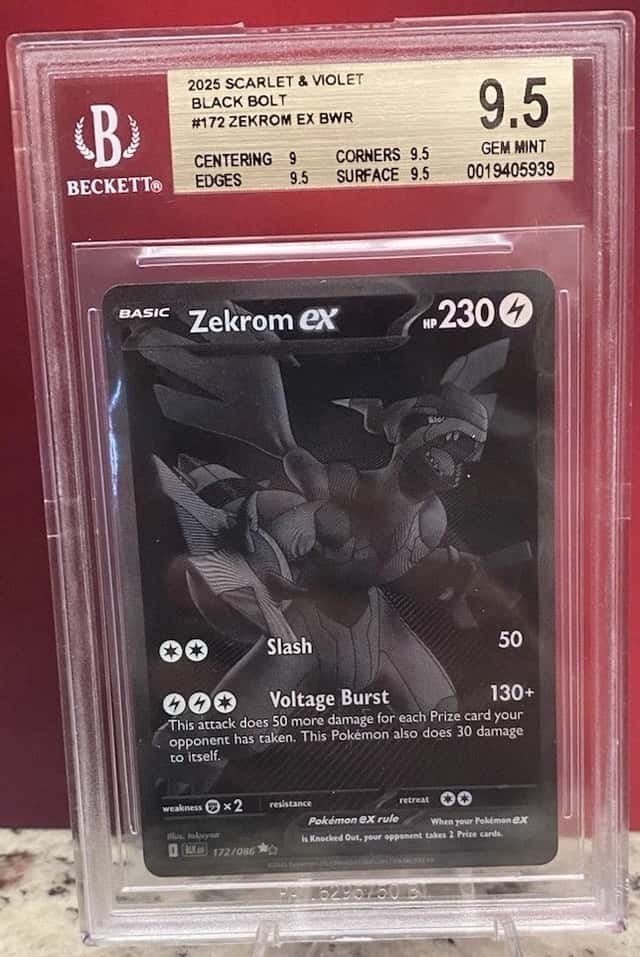 Pokemon TCG Zekrom ex 172/086 Black Bolt Holo Ultra Rare BGS 9.5 Graded