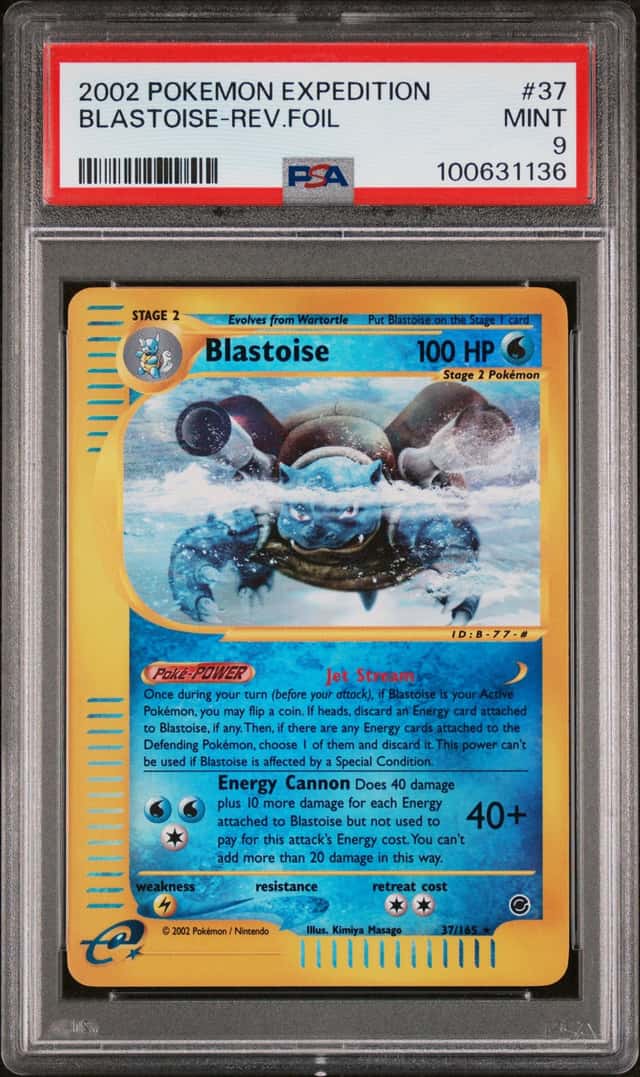 2002 Pokemon Expedition Reverse Holo Blastoise #37