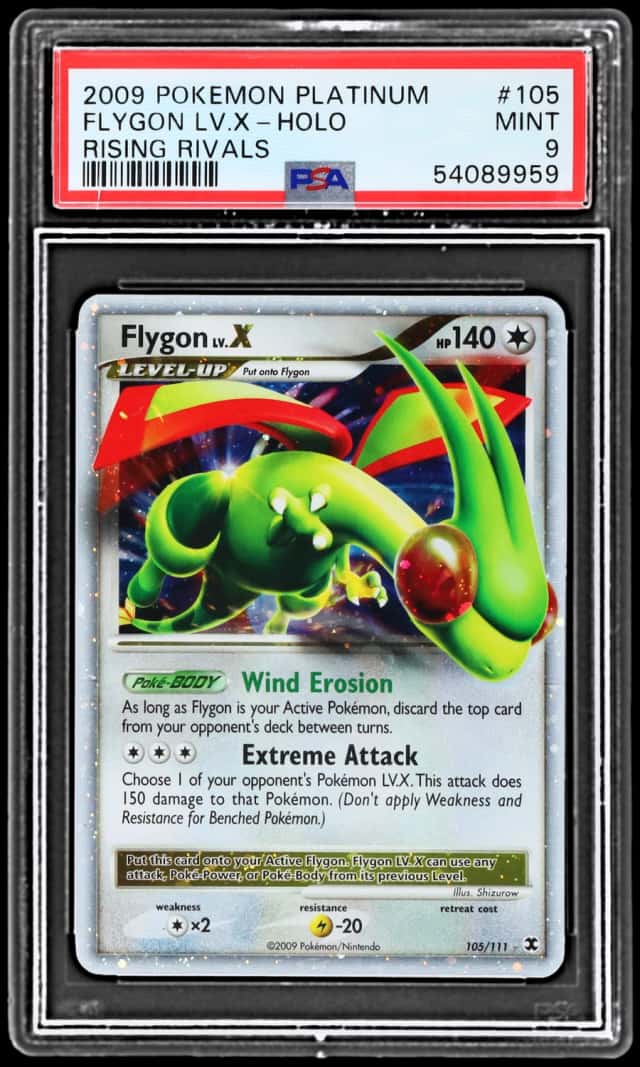 2009 Pokemon Platinum Rising Rivals Holo Flygon Lv X #105