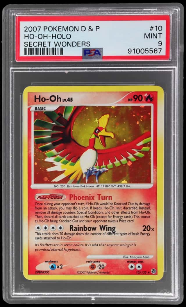 2007 Pokemon Diamond and Pearl Secret Wonders Holo Ho-Oh #10