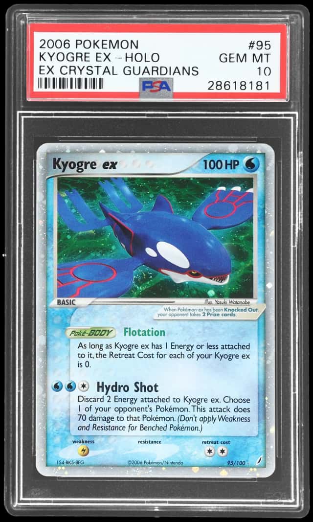 2006 Pokemon Ex Crystal Guardians Holo Kyogre Ex #95