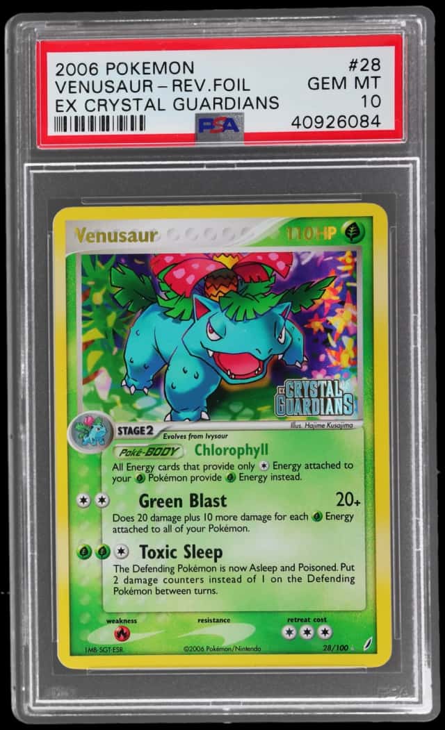 2006 Pokemon Ex Crystal Guardians Reverse Holo Venusaur #28