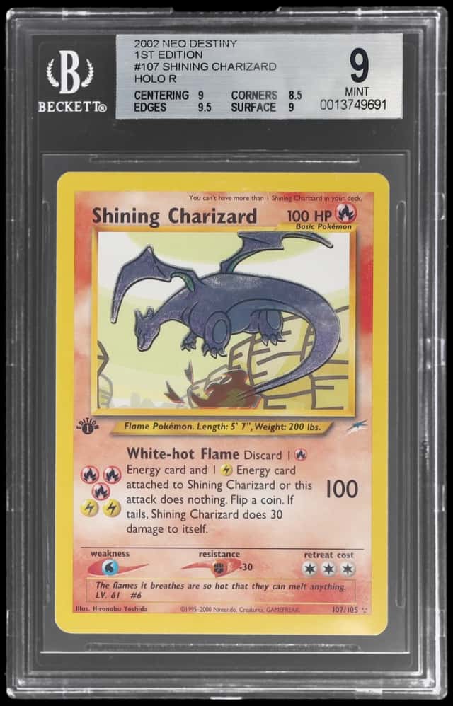 2002 Pokemon Neo Destiny 1st Edition Shining Charizard #107
