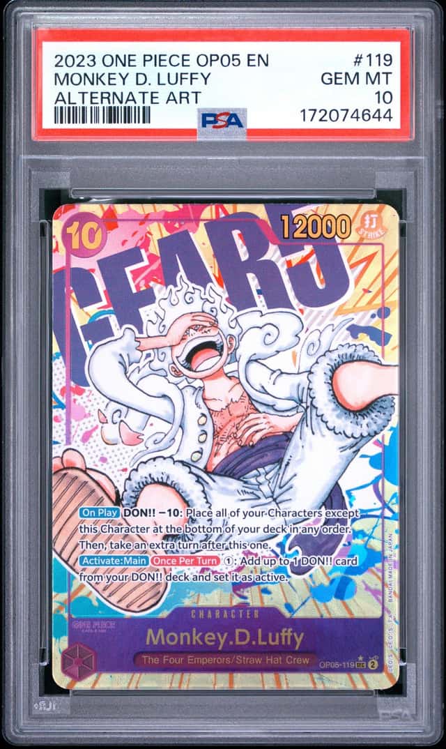 2023 ONE PIECE OP05-AWAKENING OF THE NEW ERA #119 MONKEY D. LUFFY PSA 10
