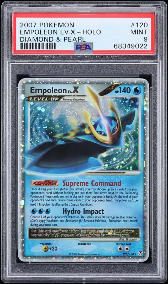 2007 Pokemon Diamond & Pearl Holo Empoleon Lv.X #120 PSA 9 MINT