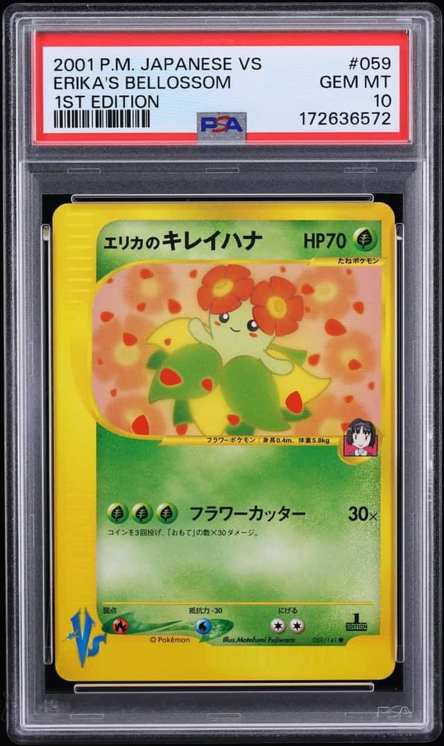 2001 Pokemon Japanese VS 1st Edition Erika's Bellossom #59 PSA 10 GEM MINT