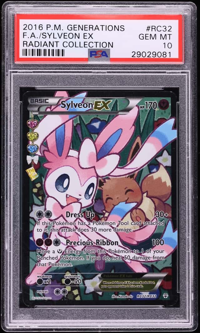 2016 Pokemon XY Generations Radiant Collection Full Art Sylveon EX #RC32 PSA 10 GEM MINT