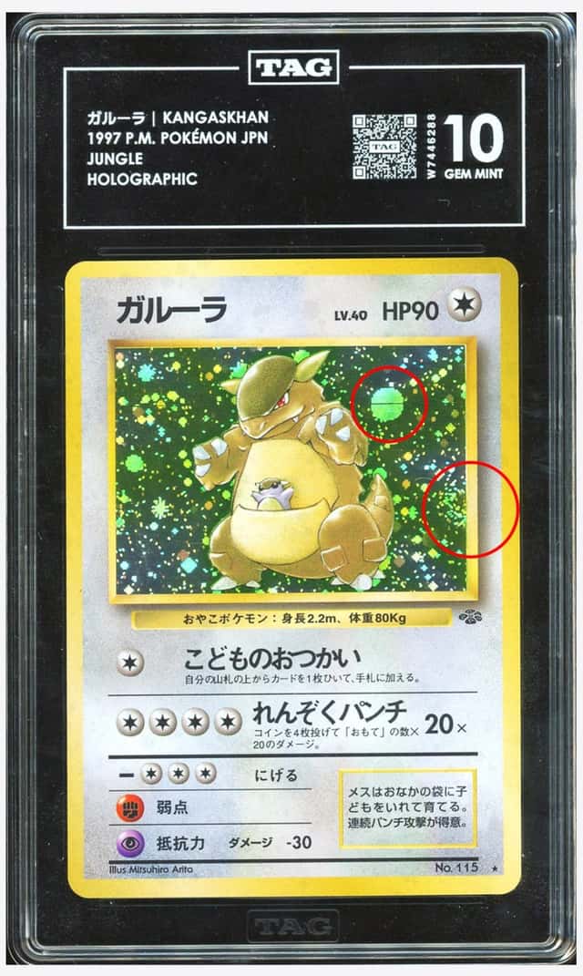 PTCG 宝可梦 TAG10分 袋兽（全图闪 Holographic） 1997 NO.115 ★H PMCG2 补充包 宝可梦丛林 日文