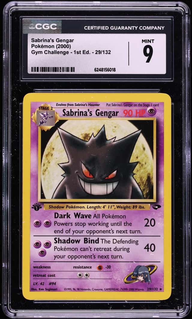 2000 Pokemon Gym Challenge 1st Edition Sabrina's Gengar #29 CGC 9 MINT