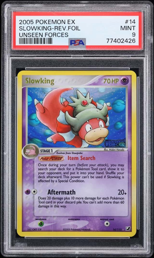 2005 Pokemon EX Unseen Forces Reverse Holo Slowking #14 PSA 9 MINT