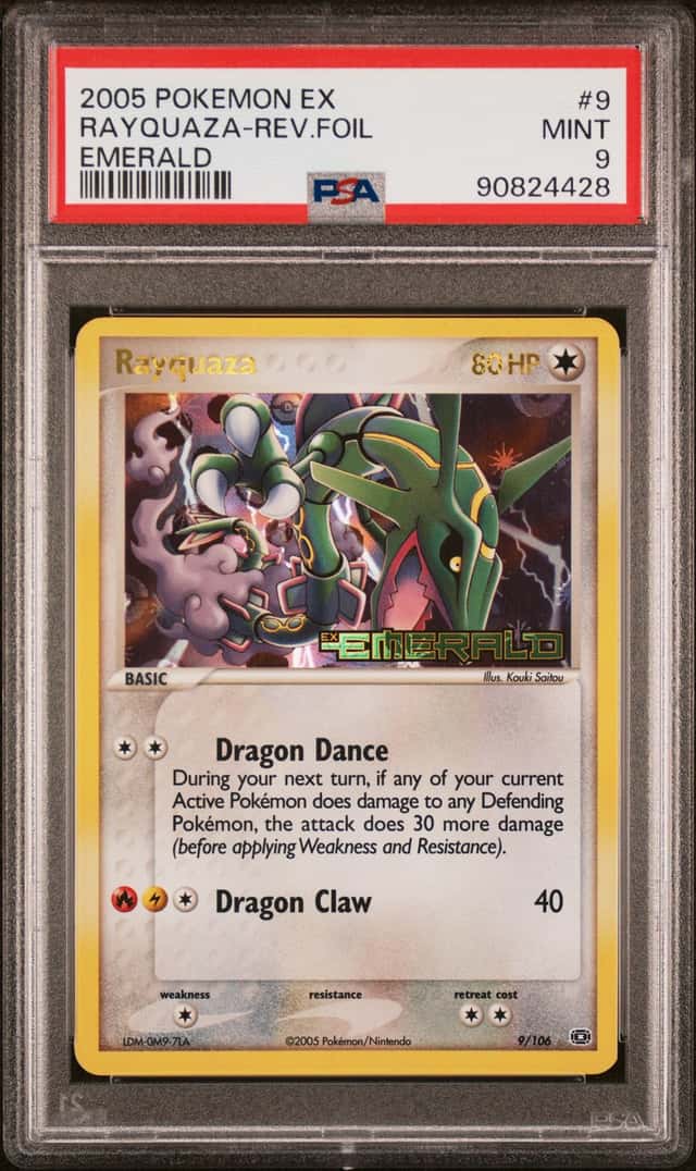 2005 Pokemon EX Emerald Reverse Holo Rayquaza #9 PSA 9 MINT
