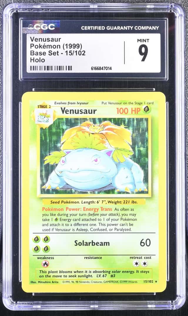 Pokemon 1999 Venusaur 15/102 Holo Rare Base Set CGC 9